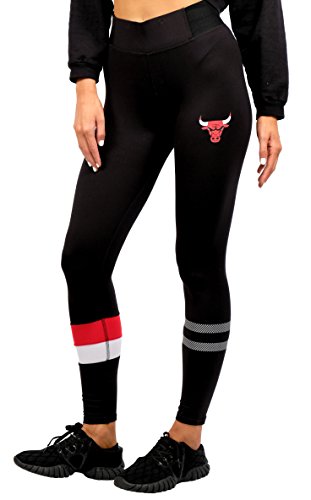Ultra Game NBA Chicago Bulls Womens Leggings Perimeter Fitness Sport Yoga Pants, Black, X-Large