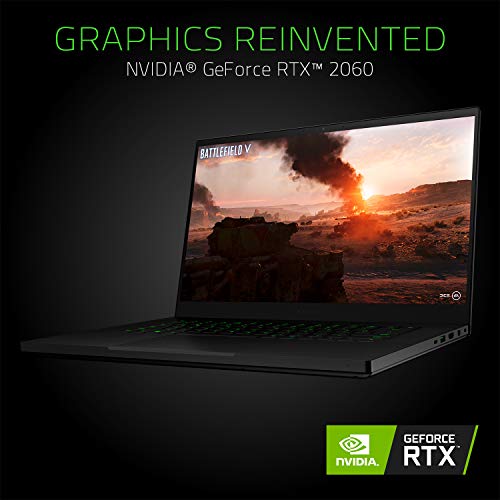 Razer Blade 15 Gaming Laptop 2019: Intel Core i7-9750H 6 Core, NVIDIA GeForce RTX 2060, 15.6' FHD 1080p 144Hz, 16GB RAM, 512GB SSD, CNC Aluminum, Chroma RGB Lighting, Thunderbolt 3