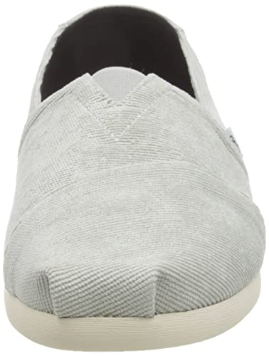 TOMS Men's Alpargata Recycled Cotton Canvas” Loafer Flat, Drizzle Grey, 8