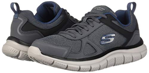 Skechers Men's Track Scloric Oxford, Gray/Navy, 10.5 M US