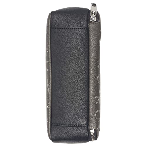 Calvin Klein Ava Novelty Demi Shoulder Bag, Black Multi Perf Logo