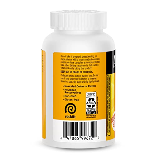 Airborne Vitamin C 500mg Capsules With Zinc and Selenium, Immune Support Supplement For Adults with Powerful Antioxidants Vitamins A C and E + Vitamin D - 60ct Bottle (30 Servings)