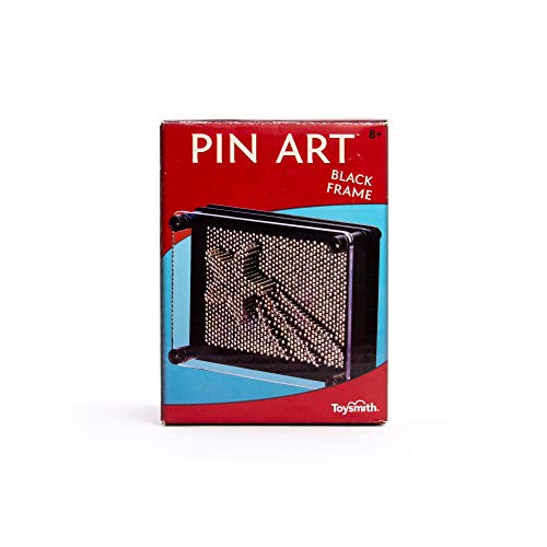 Toysmith Pin Art Fidget 3D Distraction Office Gift, Office Decor, Coworker gift, Dad Gift, 5', Black
