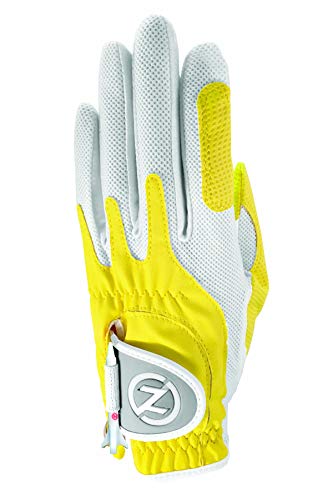 Zero Friction Women's Universal Fit Golf Glove, Yellow, Left Hand, One Size
