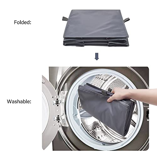 GRANNY SAYS 3-Shelf Hanging Closet Organizer and Storage, Collapsible Hanging Closet Shelves, Hanging Organizer for Closet and RV, Gray, 29 ¾' H X 12' W X 12' D, 1-Pack