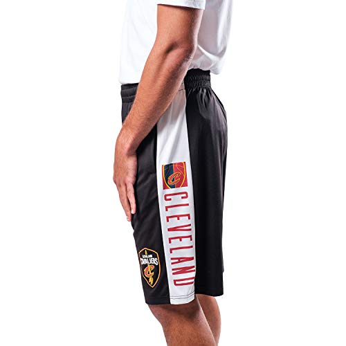 Ultra Game NBA Cleveland Cavaliers Mens Mesh Basketball Shorts, Black, Small