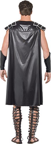 Smiffys Men's L-US Size 42'-44' Male Dark Gladiator Costume, Black