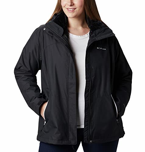 Columbia Women’s Bugaboo II Fleece Interchange Winter Jacket, Waterproof and Breathable, Black, Large