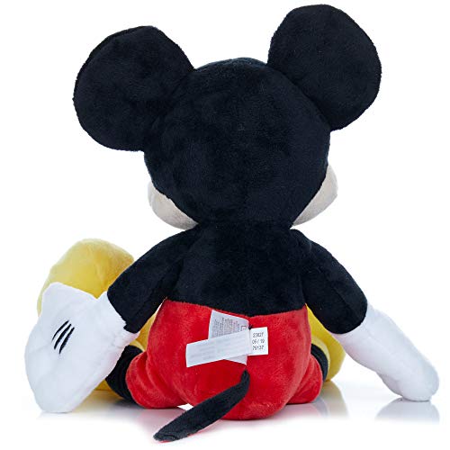 KIDS PREFERRED Disney Baby Mickey Mouse Stuffed Animal Plush Toy with Jingler and Crinkle, 14 Inches