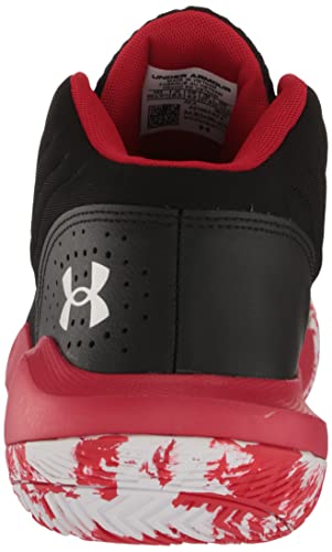 Under Armour Unisex Jet '21 Basketball Shoe, (002) Black/Red/White, 14 US Men