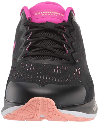 Under Armour Women's Charged Bandit 6 Running Shoe, Black (002)/White, 6