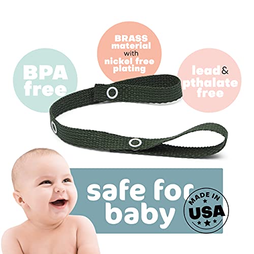 Baby Buddy Secure-A-Toy, Safety Strap Secures Toys, Teether, Pacifiers to Strollers, Highchairs, Car Seats, Adjustable Length Keep Toys Sanitary, Registry Must Haves, Orange-Gold-White-Yellow, 4 Count