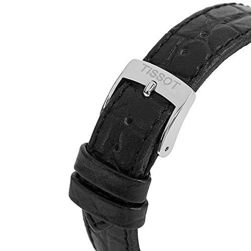 Tissot Women's Everytime Desire 316L Stainless Steel case Swiss Quartz Dress Watch with Leather Strap, Black, 15 (Model: T1092101603200)