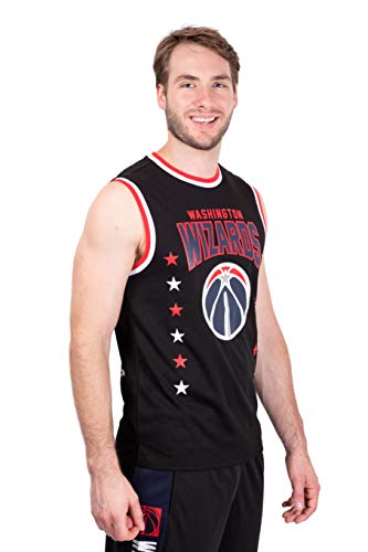 Ultra Game NBA Washington Wizards Mens Jersey Sleeveless Muscle T-Shirt, Black, X-Large