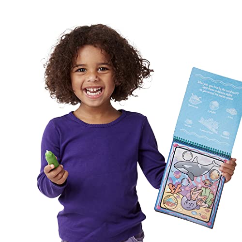 Melissa and Doug On the Go Water Wow! Water-Reveal Activity Pads, 3-pk, Animals, Alphabet, Numbers - 3-Pack Of Reusable No-Mess Travel Activities For Kids