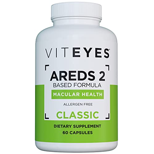 Viteyes AREDS 2 Eye Vitamins, Classic Macular Support, Natural Allergen Free Capsules with Vitamin E, Vitamin C, Zinc, Copper, Lutein and Zeaxanthin, Eye Doctor Trusted, Manufactured in The USA, 60 Ct