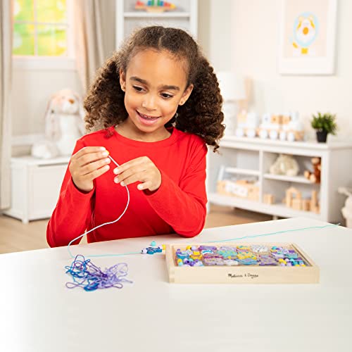 Melissa and Doug Sweet Hearts and Butterfly Friends Bead Set of 2 - 250+ Wooden Beads