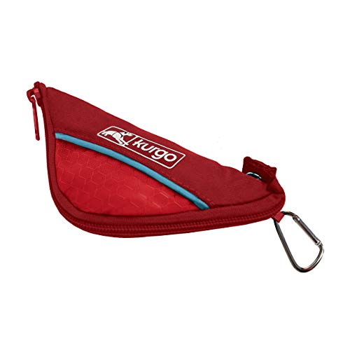 Kurgo Zippy Bowl, Collapsible Travel Dog Bowl, Pet Food and Hiking Water Bowl, Machine Washable Bowl for Dogs, Travel Accessories for Pets, BPA Free, Carabiner,Red