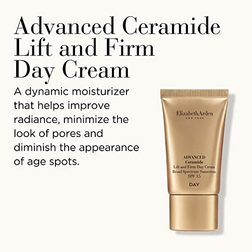 Elizabeth Arden 3 Piece Ceramide Skin Care Set, Lift and Firm Day Cream, Hylaruonic Acid Ceramide Capsules, Adavanced Ceramide Capsules