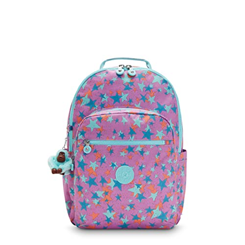 Kipling Women's Seoul 15' Device Backpack, Durable, Roomy with Padded Shoulder Straps, School Bag, Starry Wonder, 13.75''L x 17.25''H x 8''D