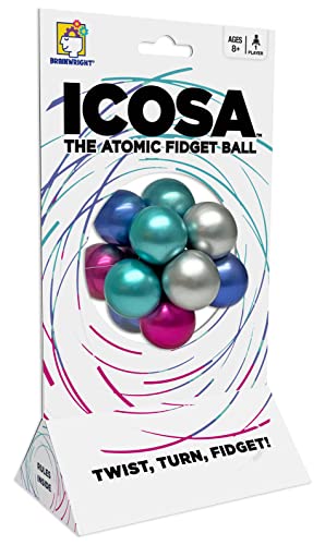 Brainwright Icosa Ice - The Atomic Fidget Ball. Twist, Turn, Fidget!