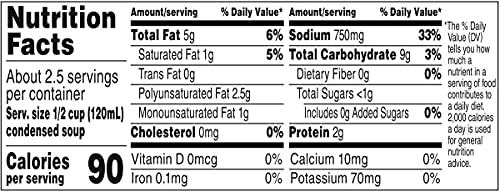 Campbell's Condensed Cream of Mushroom with Roasted Garlic Soup, 10.5 Ounce Can (Pack of 12)