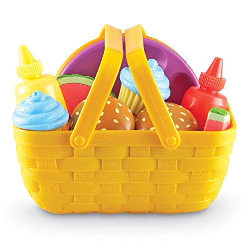 Learning Resources New Sprouts Picnic Set - 15 Pieces, Ages 18+ months, Pretend Play Food for Toddlers, Kitchen Play Toys for Kids