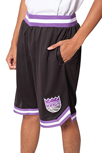Ultra Game NBA Sacramento Kings Mens Woven Basketball Shorts, Team Color, Large