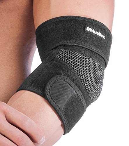 Mueller Adjustable Elbow Support, Black, One Size