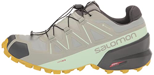 Salomon Speedcross 5 Gore-TEX Trail Running Shoes for Women, Wrought Iron/Spray/Antique Moss, 8.5
