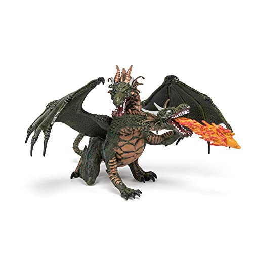 Papo -Hand-Painted - Figurine -Medieval-Fantasy -Two Headed Dragon -36019 - Collectible - for Children - Suitable for Boys and Girls - from 3 Years Old