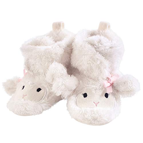 Hudson Baby Unisex Baby Cozy Fleece and Sherpa Booties Girl Lamb, 0-6 Months