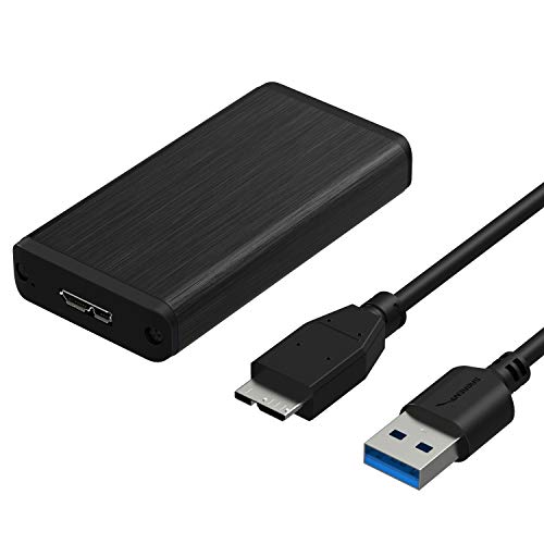 SABRENT USB 3.0 mSATA II or III/5GBp/s SSD Enclosure Adapter [Support UASP] (EC-UKMS)