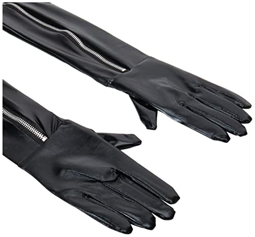 Leg Avenue Women's OS Opera Gloves, Wet Black, One Size