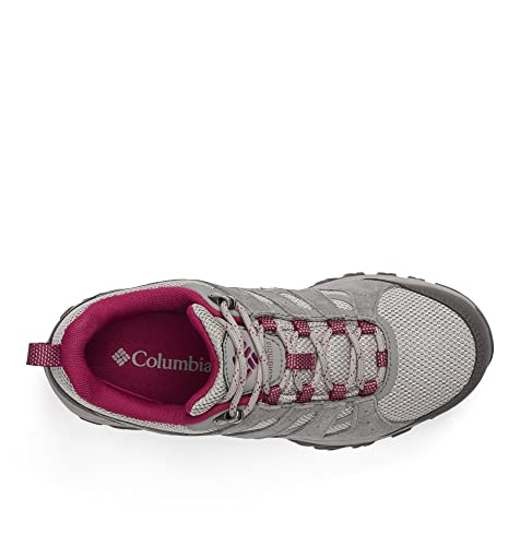 Columbia Women's Redmond III Waterproof Hiking Shoe, Titanium Titanium/Red Onion, 5