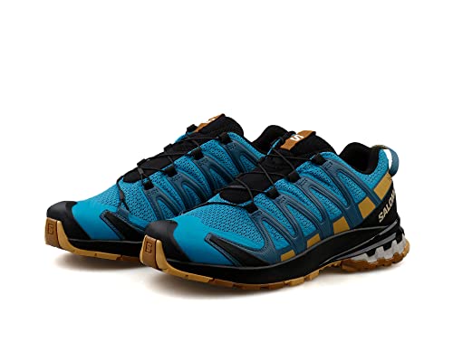 Salomon XA PRO 3D v8 Trail Running Shoes for Men, Barrier Reef/Fall Leaf/Bronze Brown, 9