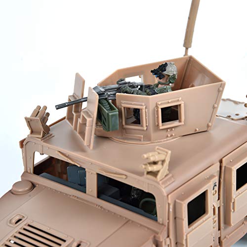 Sunny Days Entertainment M1114 Up-Armored Humvee – Vehicle Playset with Action Figure and Realistic Accessories | 9 Piece Military Toy Set for Kids – Elite Force
