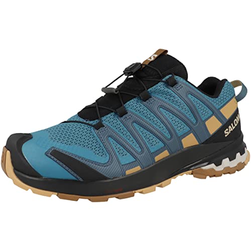 Salomon XA PRO 3D v8 Trail Running Shoes for Men, Barrier Reef/Fall Leaf/Bronze Brown, 11.5