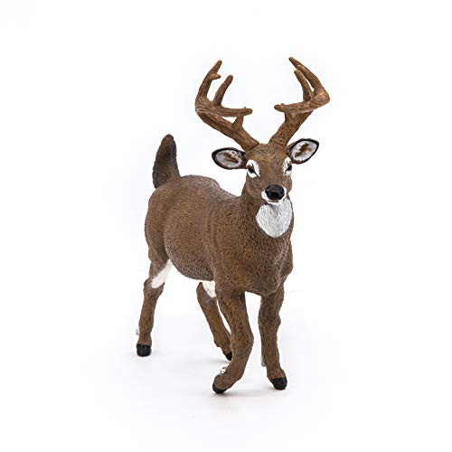 Papo -Hand-Painted - Figurine -Wild Animal Kingdom - White-Tailed Deer -53021 -Collectible - for Children - Suitable for Boys and Girls- from 3 Years Old
