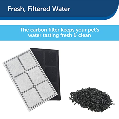 PetSafe Drinkwell Premium Replacement Carbon Filters, Dog and Cat Water Fountain Filters, 3 Pack, Black and White