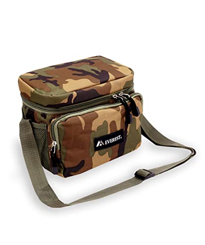 Everest Cooler/Lunch Pattern Bag, Woodland Camo, One Size,CB6P-CAMO