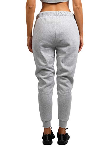 Ultra Game NBA San Antonio Spurs Womens Jogger Pants Active Basic Fleece Sweatpants , Heather Gray, Large