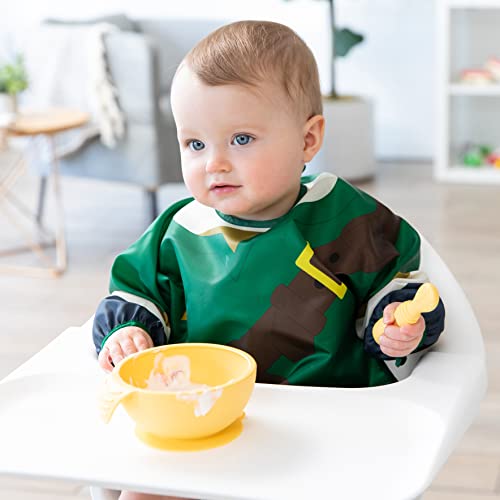 Bumkins Sleeved Bib Nintendo Baby/ Toddler/Smock, Waterproof, Washable, Stain and Odor Resistant, 6-24 Months, Zelda