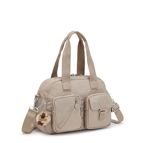 Kipling Womens Women's Cool Defea Bag, Organize Accessories, Adjustable Strap, Nylon Travel Shoulder Bag, Golden Tan, 13 L x 9.5 H 7.5 D US
