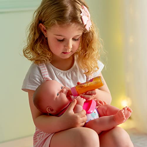 JC Toys Deluxe Disappearing Magic Bottles | Fits All Dolls | Milk and Juice | Butterfly Theme | Ages 2+ , Pink