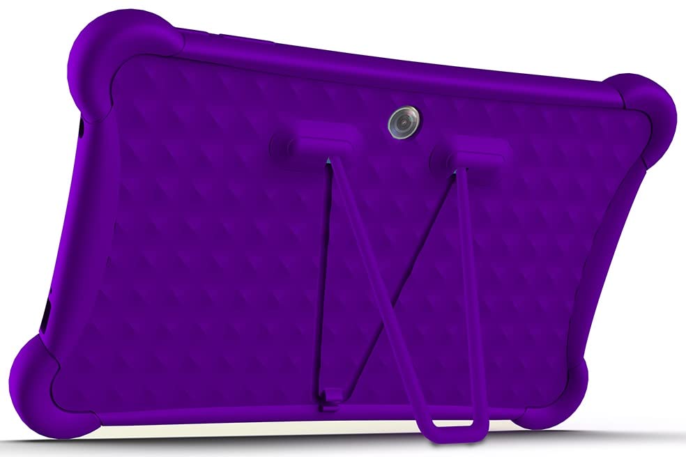 Visual Land Tablet 10 Inch Android 11 Tablets, Prestige Elite 10QH Android 11 10.1 Inch HD IPS Tablet, 32GB Storage, 2GB RAM, Quad-Core Processor, with Protective Bumper Case - Purple (2022 Release)