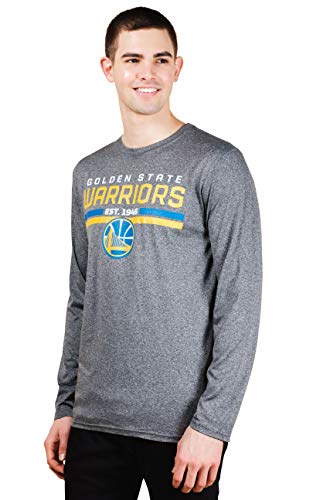 Ultra Game NBA Men's Active Long Sleeve Pullover T-Shirt Charcoal Heather Medium