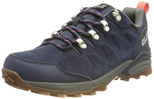 Jack Wolfskin Women's Refugio Texapore Low W Hiking Shoe, Dark Blue/Grey, 6