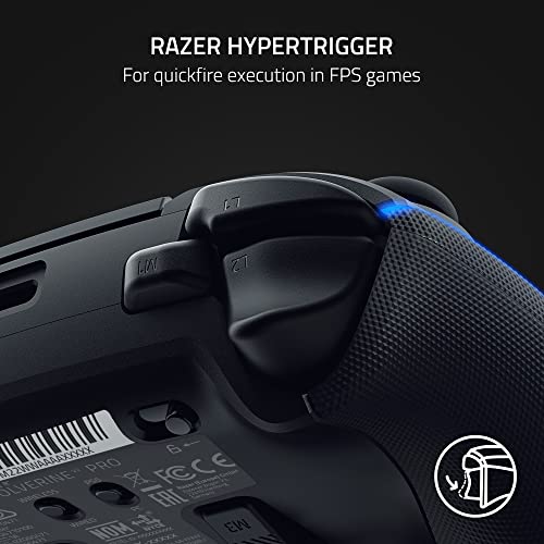 Razer Wolverine V2 Pro Wireless Gaming Controller for PlayStation 5 / PS5, PC: Mecha-Tactile Action Buttons - 8-Way Microswitch D-Pad - HyperTrigger - 6 Remappable Buttons - Chroma RGB   - Black