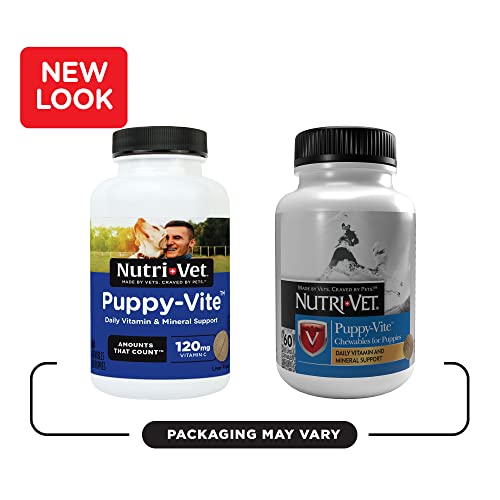 Nutri-Vet Multi-Vite Chewables for Puppies | Formulated with Vitamins and Minerals to Support Balanced Diet | 60 Count
